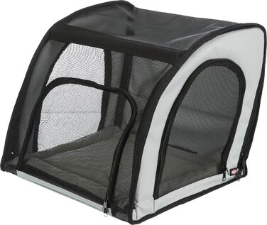 Автокрісло для собак Trixie, 44×37×40 см, сіре/чорне