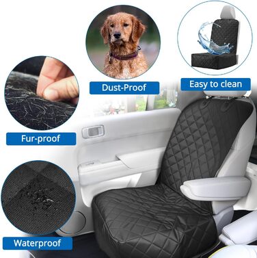 Захисний чохол на сидіння автомобіля для собак QWORK®, універсальний, для заднього сидіння, міцний, захист від бруду та подряпин, підходить для всіх авто, мінівенів та SUV