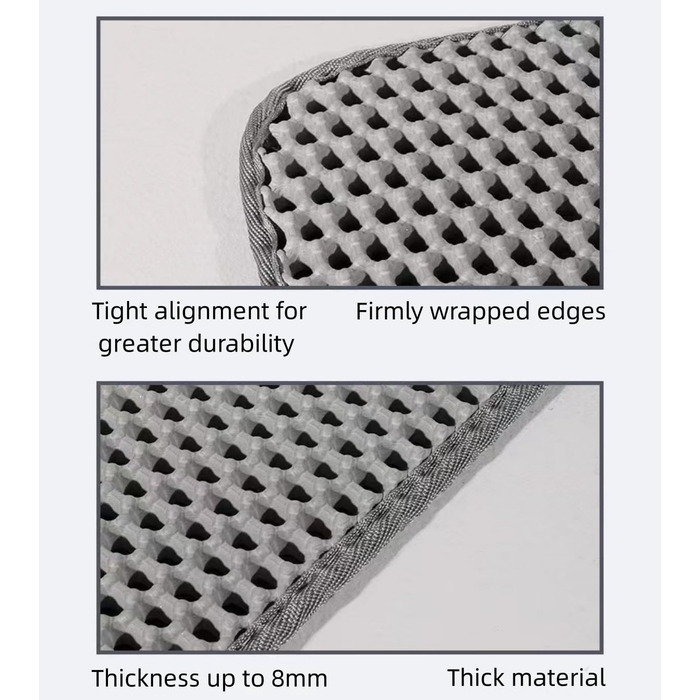 Килимок для котячого туалету, 60x90 см, EVA, чорний, з водонепроникним покриттям та захистом від подряпин