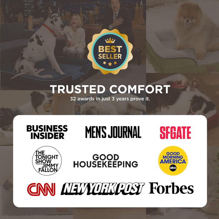 Ортопедичне ліжко для собак BEDSURE - 106x80 см. М'яке ліжко-софа для великих собак з ефектом пам'яті, антиковзаюче, миється