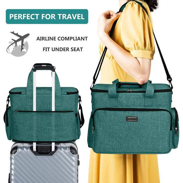 Чемодан для собак Vioett (L, Зелений) з набором аксесуарів для подорожей