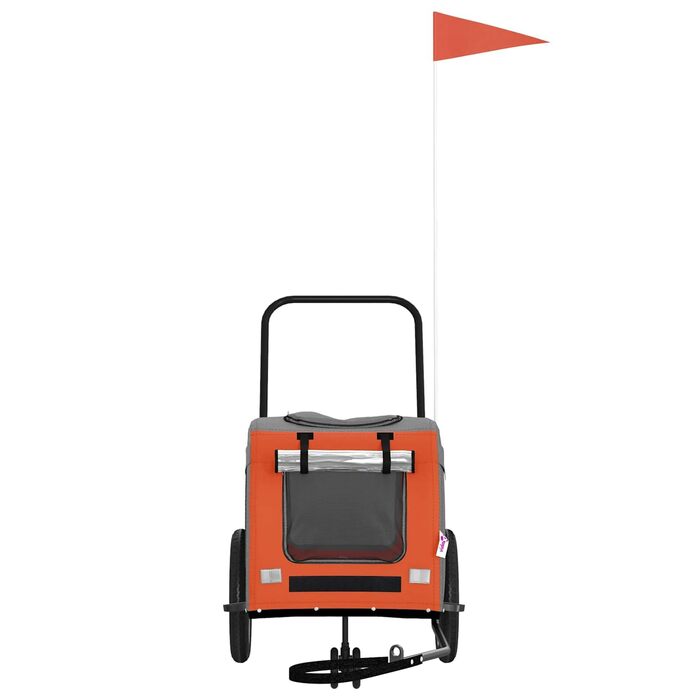 Брелок для велосипеда Oxford для собак - стильний, водонепроникний, з блискавками - помаранчевий/сірий - для пригод з вашим улюбленцем Model93844