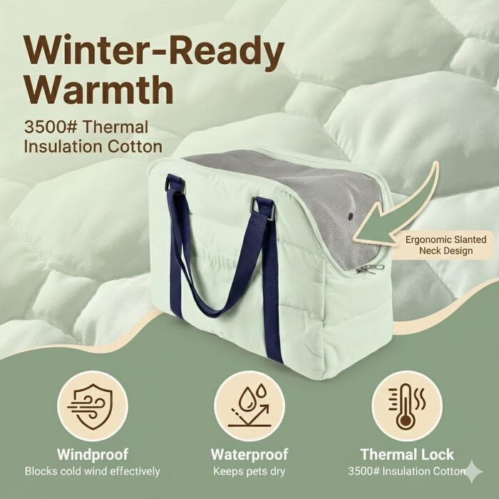 Сумка-переноска для собак Quppa: зручна та безпечна, зелена