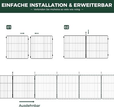 FXW MiniPaws: розширений вольєр для цуценят та маленьких собак, 60 см, 8 панелей