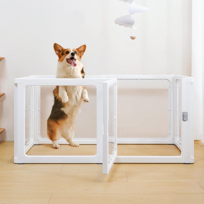 Кігульник для собак Citylife 6-TLG, 60 см, розкладний, з дверцятами, для собак, котів, кроликів, рухливий вольєр для дому, XXL, антиковзаюча поверхня