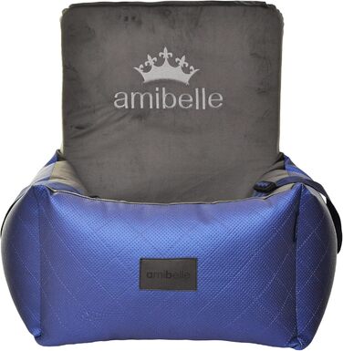 Автомобільний сидіння для собак Bella Weiß: штучна шкіра, м'який плюш, 55x55 см