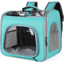 Рюкзак для кота Galatée з фронтальною відкриванням, дихаючий, складний, для прогулянок, подорожей (зелений)