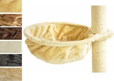 Мульде-лежанка Nanook для котів, 40 см, бежева: лежанка, платформа для дряпання та відпочинку