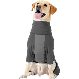 Зимовий одяг для собак: теплий водонепроникний зимовий одяг з коміром-стійкою для цуценят та собак середніх та малих порід. Ідеально для прогулянок, походів та кемпінгу на відкритому повітрі (сірий, розмір M)
