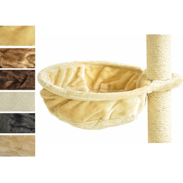 Мульде-лежанка Nanook для котів, 40 см, бежева: лежанка, платформа для дряпання та відпочинку