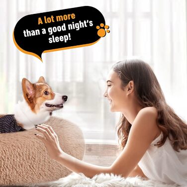 Зручне заспокійливе ліжко для собак середнього розміру, миється, Anti-Angst, ліжко-пончик, розкішне, тепле, м'яке, покращений сон, дивовижне ліжко для котів, затишне, з антиковзною основою