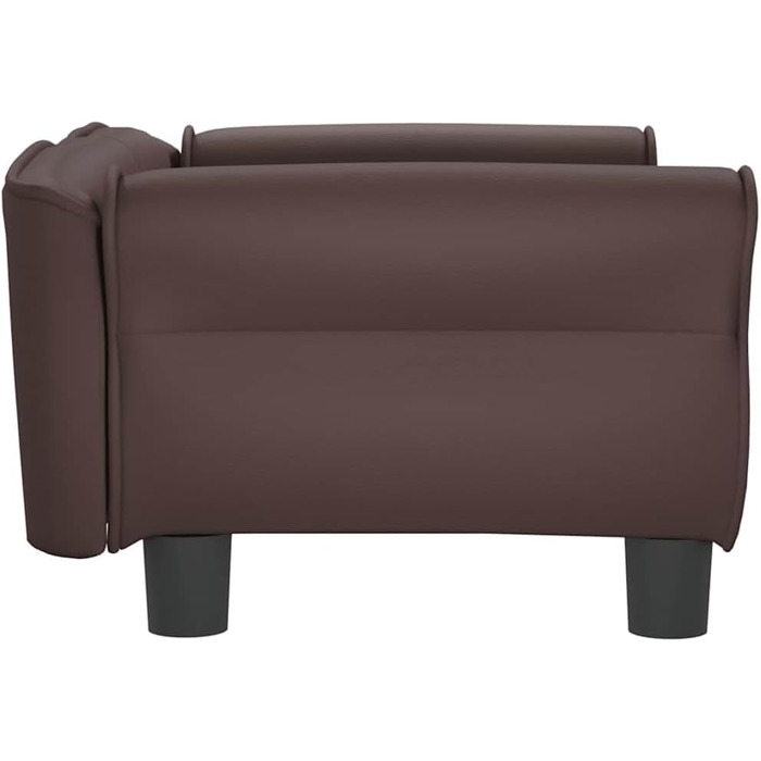 Лягушковий лежак для собак, м'який лежак для тварин, лежанка-софа для маленьких собак, лежанка для котів, коричневий штучний шкіряний, 70x45x30 см