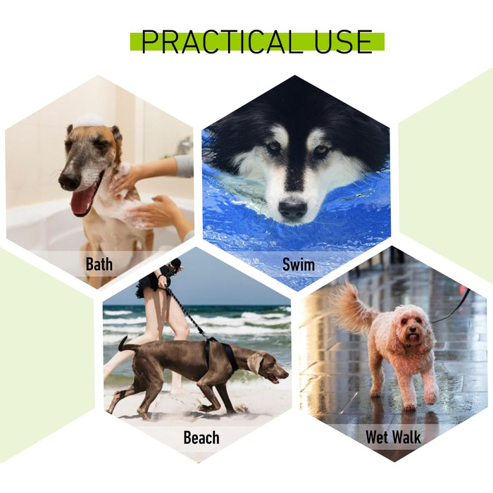 Рушник для собак, халат з мікрофібри, швидковисихаючий, надзвичайно поглинаючий, регульований комір, поясний ремінь, XXX-Large, зелений