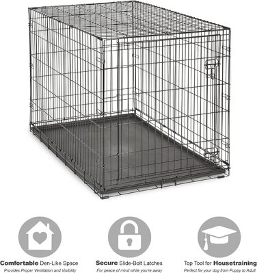 Кія Hundebox B30 - переноска для собак, 76 см, для маленьких порід, з піддоном, захистом підлоги та окремими дверима (124 x 76 x 82 см)
