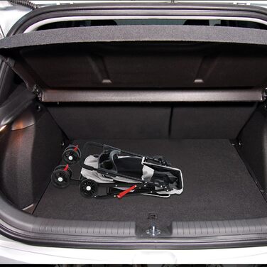 Візок для собак та котів до 10 кг, складний – сірий. Зручний візок для маленьких тварин з регульованим дахом, сіткою та гальмом.