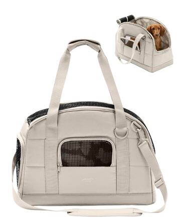 Транспортна сумка для собак Larkson Tjark (до 8 кг) Бежева - для подорожей літаком, підходить для собак та котів
