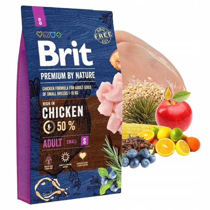 Сухий корм для собак Brit Premium Small Chicken (для малих порід), курка, 8 кг