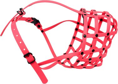 Корзина для дресирування собак L&J Pets Biothane для догів-французьких бульдогів, міцна, водонепроникна, ручної роботи (неоновий рожевий)