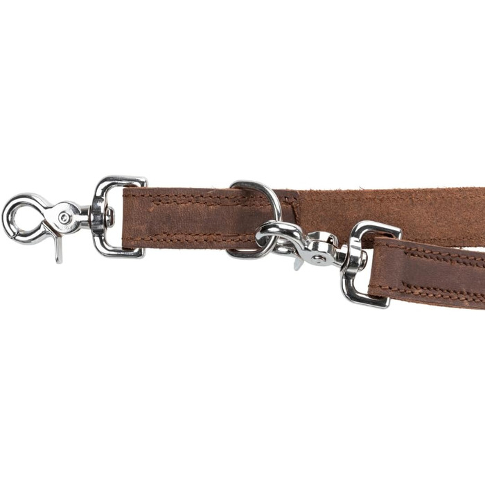 Шкіряний повідець для собак TRIXIE Rustic, регульований, L–XL, 2 м, 25 мм, темно-коричневий, для великих порід