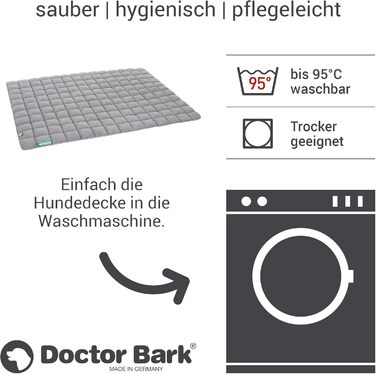 Лежак для собак Doctor Bark XXL, м'який, міцний, світло-сірий, для великих порід, для дому та вулиці, пральний до 95°C