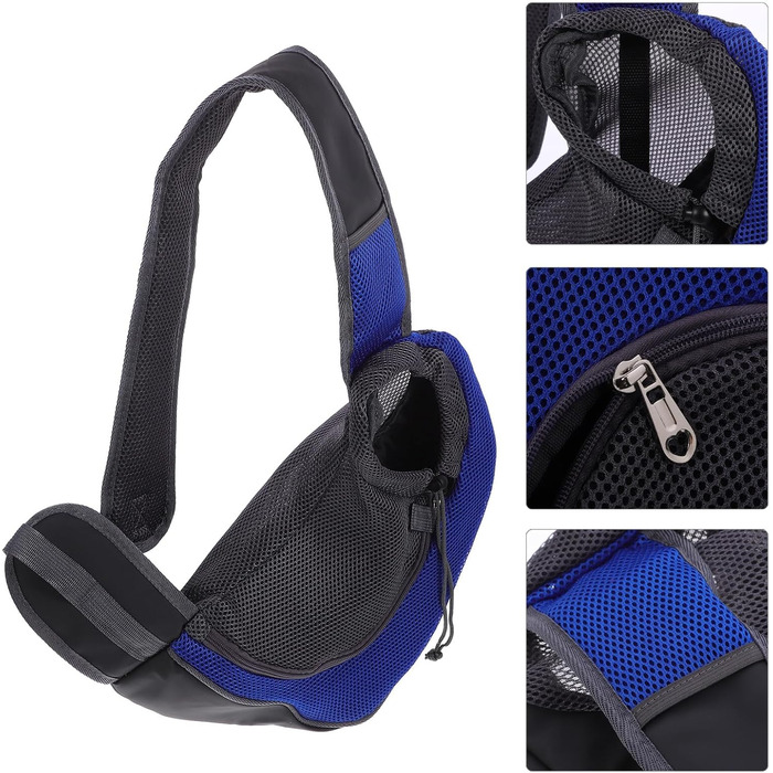 Транспортна сумка для собак та котів Toyzfriendly, темно-синій, поліестер, для перенесення та до ветеринара