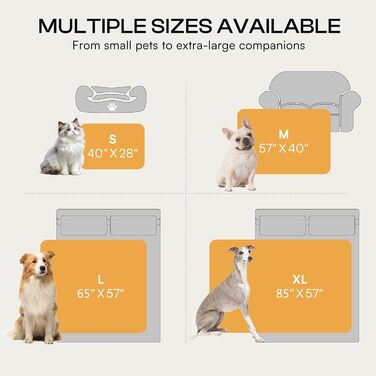 Водонепроникний коврик для собак Luciphia, великий, ультрам'який, заспокійливий, з високим ворсом, фланелевий накид, довговічний та теплий, захист меблів (диван, ліжко), ковдра для тварин, машинне прання, XL (85''x57'') (Warm Caramel, XL(85''x57''))