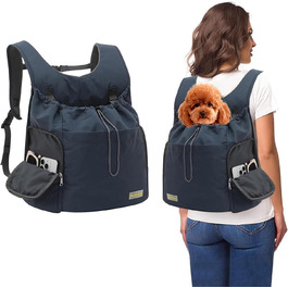 Рюкзак-переноска для собак Galatée, сірий, з вентиляцією для подорожей та кемпінгу