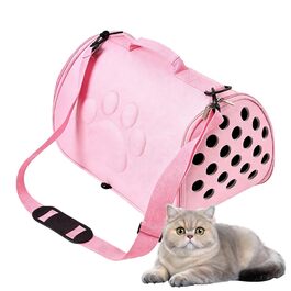 М'яка переноска для тварин - сумка-рюкзак для кота/собаки, рожева | Для прогулянок, до ветеринара, подорожей