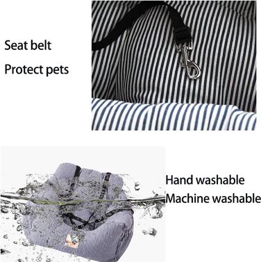 Крісло-ліжко для собак, тепле та пральне, з кишенею для зберігання