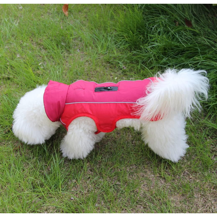 Водонепроникна тепла куртка для собак середнього розміру, бавовняна, для холодних зим, червона (M)