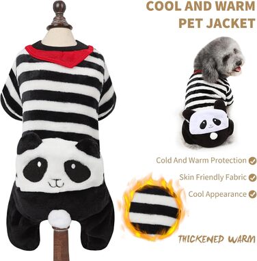 PETCUTE Зимовий теплий одяг для собак, куртка з мультмалюнком, одяг для маленьких, середніх та великих собак, пуловер для собак з кнопками, підходить для Лабрадора, Чихуахуа, Французького бульдога, XL, смугастий