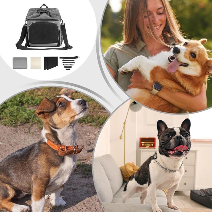 Корзина для собак на велосипед Eventerde, дихаючий велосипедний кошик для собак, знімний чохол для вигулу та кемпінгу