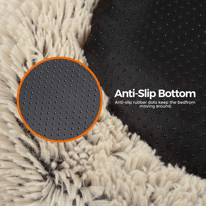 Кругле ліжко для собак та котів, Deluxe, сірий колір, Ø 60 см, зручне та миється