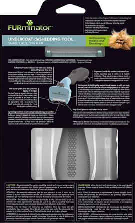 FURminator для котів розмір S - знімач підшерстка, щітка для котів, для довгошерстих котів