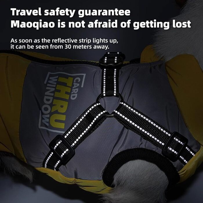 Легка, дихаюча тепла куртка для собак зі снігофлісу, вітро- та водонепроникна, з світловідбиваючим отвором для повідка, для Бульдога та Лабрадора, жовта, 2XL