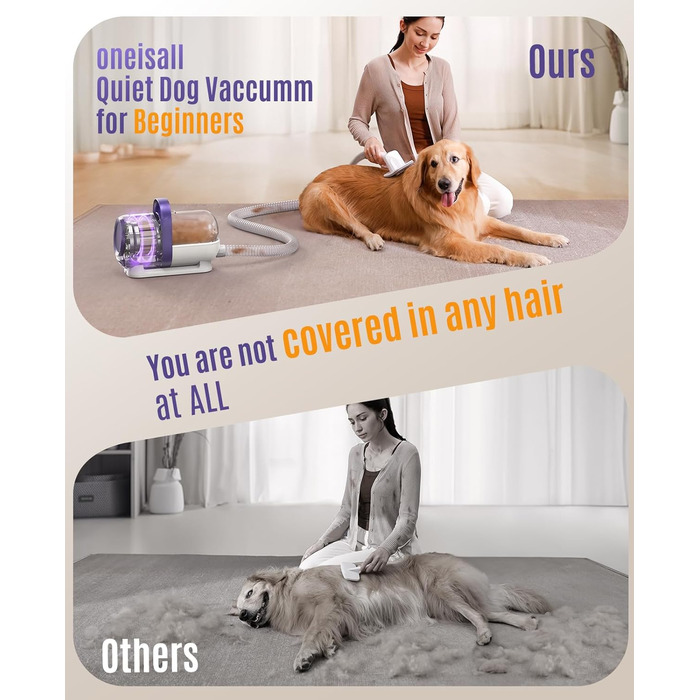 Пилгопоглинач для дому Oneisall з щіткою, потужність 12000Pa, видаляє шерсть тварин, 4 насадки