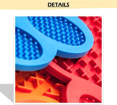 Килимок для повільного годування собак та котів, антиковзаюча підкладка з присосками, відволікаюча кормушка (Оранжевий, 18 см)