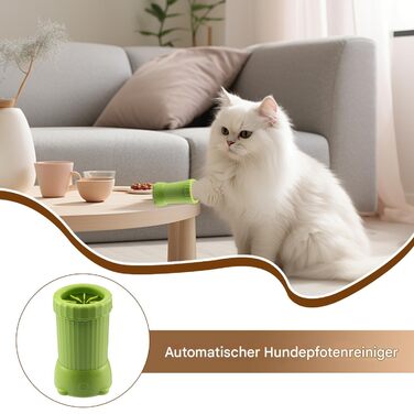 Пристрій для чищення собак Xijobido, USB-зарядка | Автоматичний очищувач для собак | Для собак та котів середніх та великих порід, внутрішнє використання, зелений