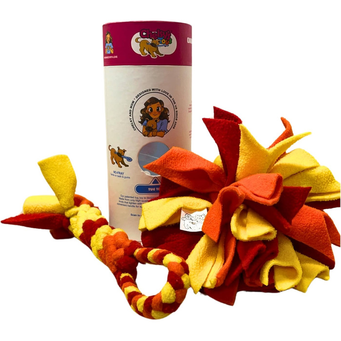Chelsy's Toys 3-в-1 іграшка для собак: канат, ласощі та нюхова куля | Міцна інтерактивна іграшка для агресивних гризунів