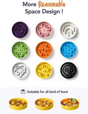 Таця для собак LE TAUCI для повільного годування з кераміки, 675 мл, для малих та середніх порід, для цуценят, білий колір