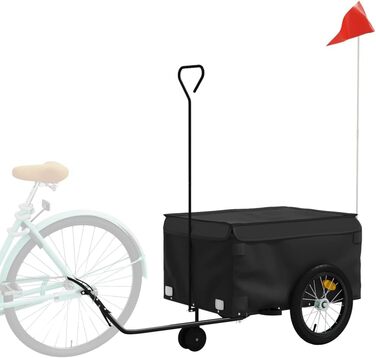 Причіп для велосипеда, 45 кг, з чорного металу, для собак