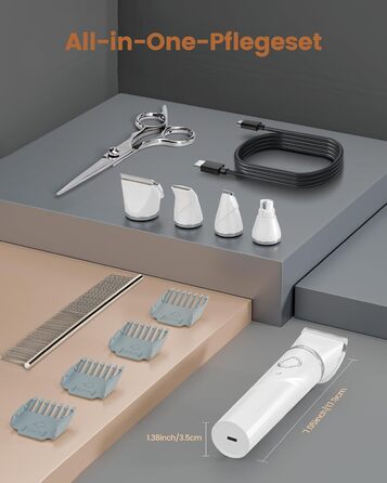 Набір 4 в 1 для догляду за собаками: машинка для стрижки, триммер для лап, точилка для кігтів, для собак та котів