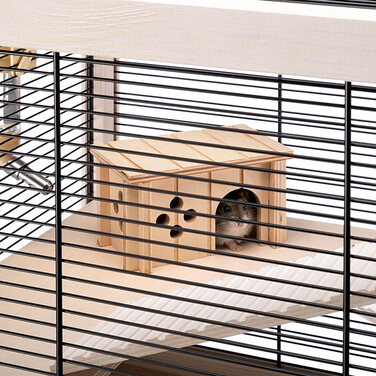 Дерев'яна клітка для гризунів FERPLAST HAMSTERVILLE, 60x34x49 см
