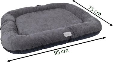 Водонепроникне лежанка для собак, лежанка-матрац з Codura | Для маленьких собак | Сірий колір, розмір L (95 x 75 см)