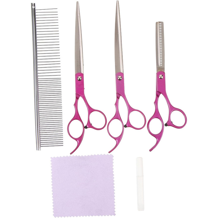 Професійні вигнуті ножиці для грумінгу собак Mipcase з нержавіючої сталі. Безпечні закруглені кінчики для стрижки та догляду вдома та в салоні