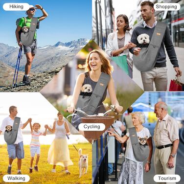 Сумка-переноска для собак Vrbabies, для маленьких собак та інших домашніх тварин до 5 кг, регульована, сітка, липучка, пряжки