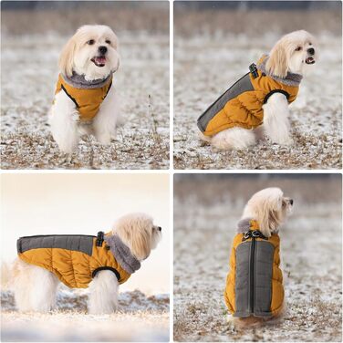 Жакети для собак на зиму: тепла жилетка з D-порогом, бавовна, 3XL, жовта