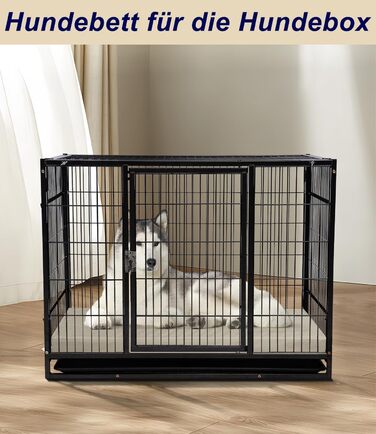 М'яке ортопедичне ліжко для собак середніх порід, коричневе, з антиковзким покриттям, з штучної шкіри, миється, розмір 83 x 55 x 7 см