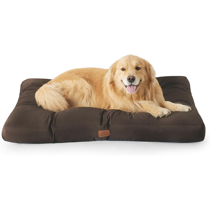 Килимок для собак BEDSURE великих порід, 120x90 см, водонепроникний, коричневий, 10 см заввишки, XL, для активного відпочинку