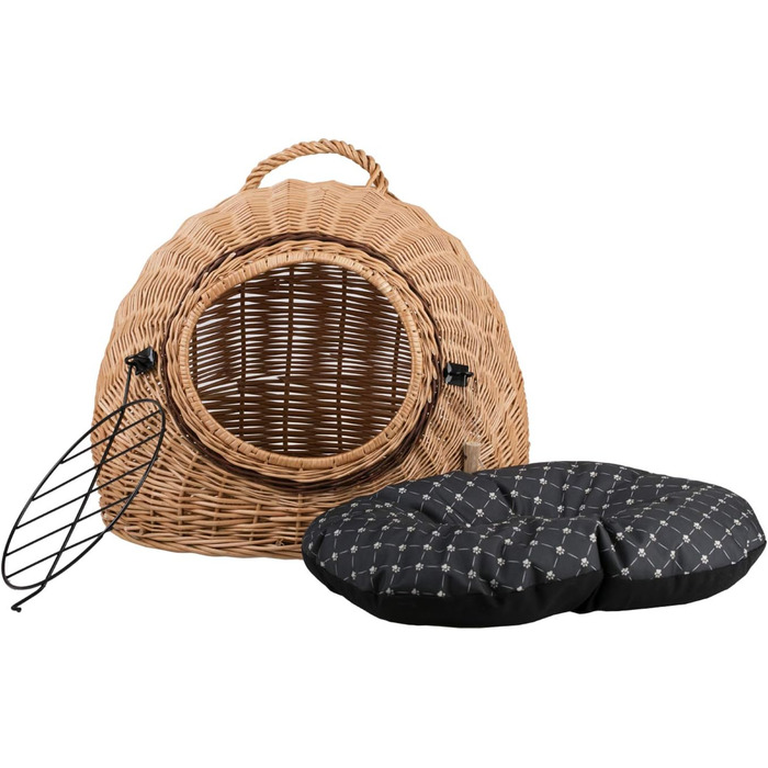 Кішка Будиночок Венге-Сірий, Корзина для кота з лози, Корзина для кота, Місце для собаки з ручкою